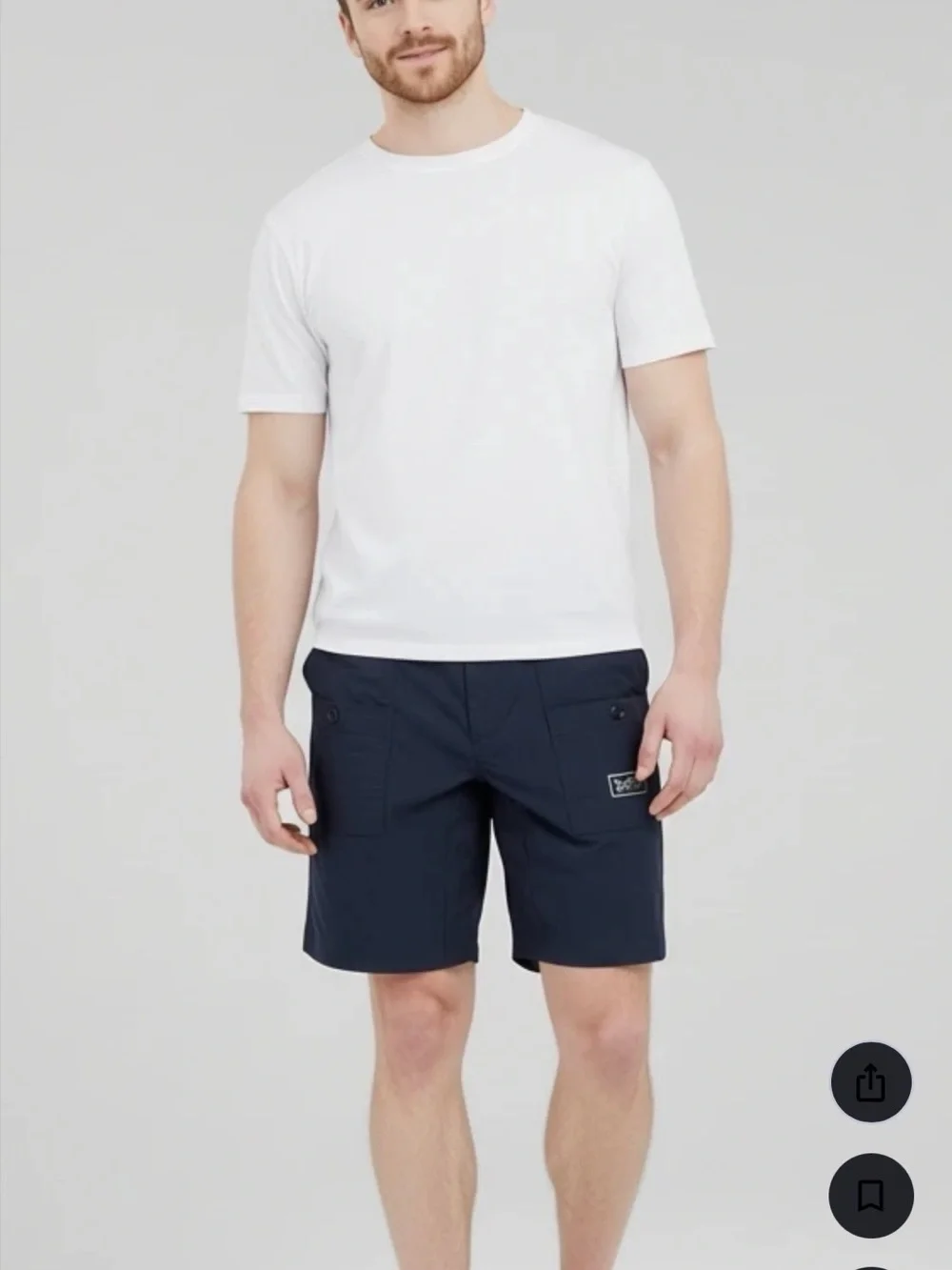AFTCO Men's Navy Cargo Shorts